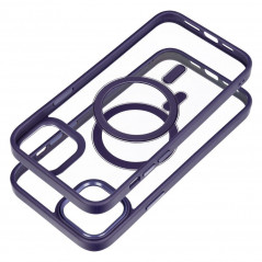 Apple iPhone 14 Plus Coque Color Edge Mag MagSAFE  Violet profond