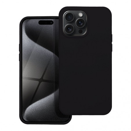 Apple iPhone 15 Pro Max Coque Silicone Élégant  Noir