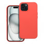 Apple iPhone 15 Coque Silicone Élégant  Pêche