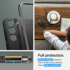 Samsung Galaxy S23 5G Coque Spigen Neo Hybrid Gris bleuâtre foncé