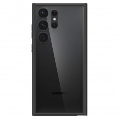 Samsung Galaxy S23 Ultra 5G Coque Spigen Ultra Hybrid Clair comme du cristal  Noir mat