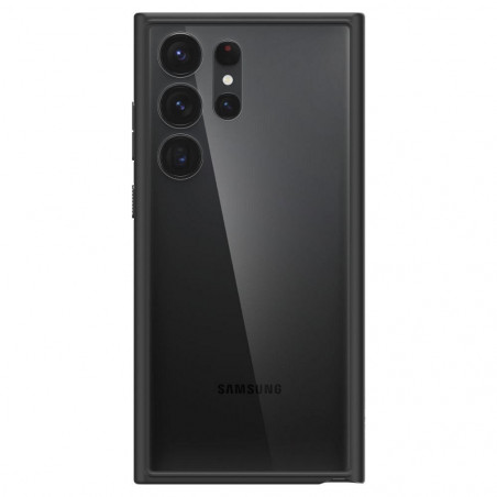 Samsung Galaxy S23 Ultra 5G Coque Spigen Ultra Hybrid Clair comme du cristal  Noir mat