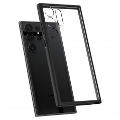 Samsung Galaxy S23 Ultra 5G Coque Spigen Ultra Hybrid Clair comme du cristal  Noir mat