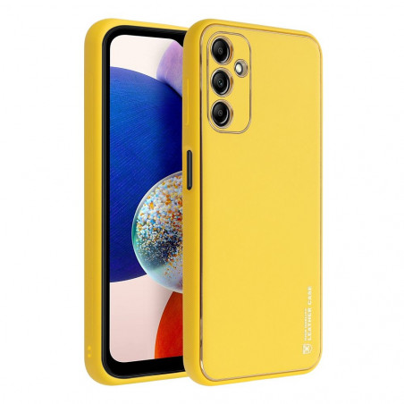 Samsung Galaxy A14 LTE Coque Leather Jaune