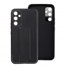 Samsung Galaxy A34 Coque LEATHER Case Kickstand Noir