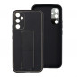 Samsung Galaxy A34 Coque LEATHER Case Kickstand Noir