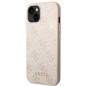 Apple iPhone 14 Coque Guess 4G Gold Logo Élégant  Rose