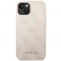 Apple iPhone 14 Coque Guess 4G Gold Logo Élégant  Rose