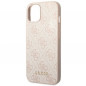 Apple iPhone 14 Coque Guess 4G Gold Logo Élégant  Rose