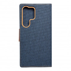 Samsung Galaxy S23 Ultra 5G Portefeuilles Canvas Book Bleu marine