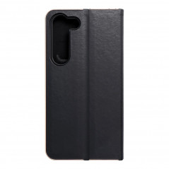 Samsung Galaxy S23 5G Portefeuilles LUNA Book Gold Élégant  Noir