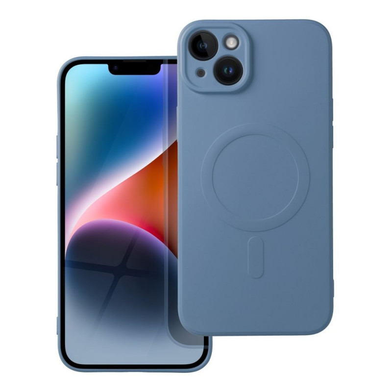 Apple iPhone 14 Plus Coque Silicone Mag Cover MagSAFE  Bleu