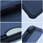 Samsung Galaxy S22 Plus Portefeuilles Razor Book Fibre de carbone, Modèle de carbone  Bleu