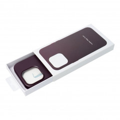 Apple iPhone 14 Pro Coque Leather Mag Cover Élégant  MagSAFE  Violet foncé