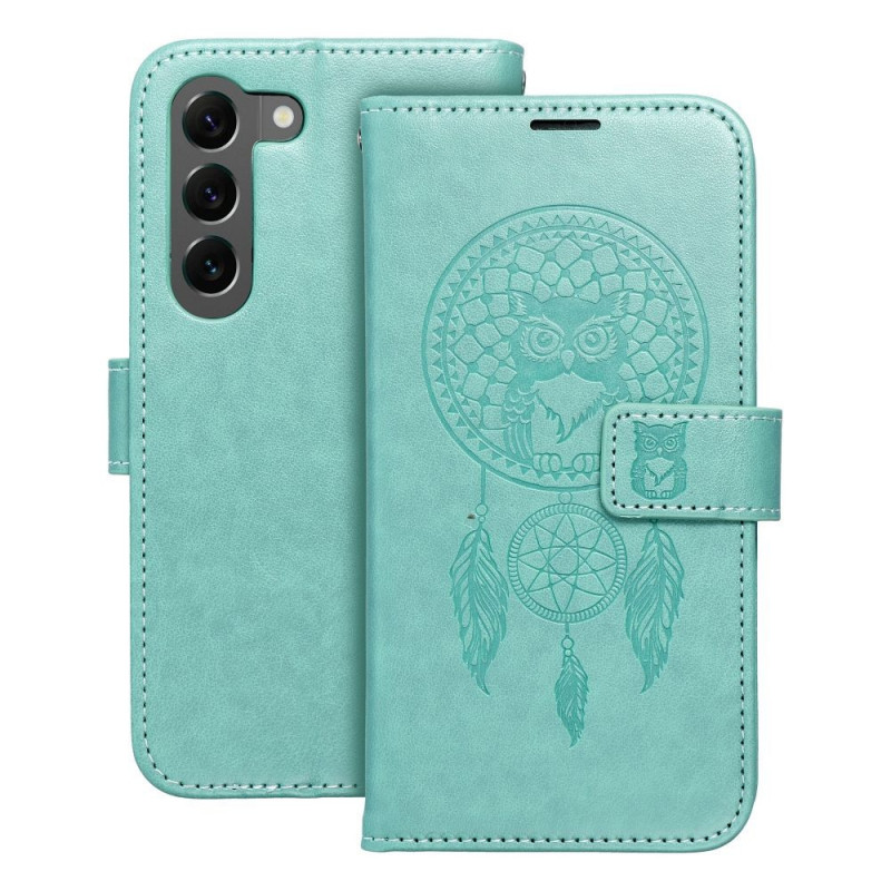 Samsung Galaxy S23 Plus 5G Portefeuilles MEZZO Book Capteurs de rêve  Vert