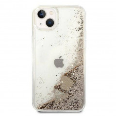 Apple iPhone 14 Coque Guess Liquide Glitter Charms Élégant  Or