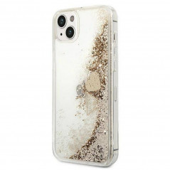 Apple iPhone 14 Coque Guess Liquide Glitter Charms Élégant  Or