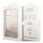 Apple iPhone 14 Coque Guess Liquide Glitter Charms Élégant  Or