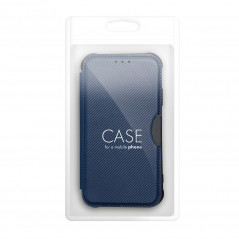 Apple iPhone 13 mini Portefeuilles Razor Book Fibre de carbone, Modèle de carbone  Bleu