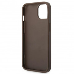 Apple iPhone 14 Plus Coque Guess 4G Gold Logo Élégant  Brun