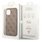 Apple iPhone 14 Plus Coque Guess 4G Gold Logo Élégant  Brun