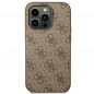Apple iPhone 14 Pro Coque Guess 4G Gold Logo Élégant  Brun