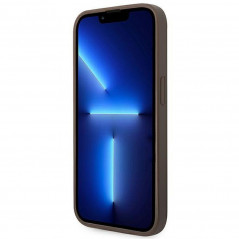 Apple iPhone 14 Pro Coque Guess 4G Gold Logo Élégant  Brun