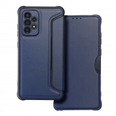 Samsung Galaxy A33 Portefeuilles Razor Book Fibre de carbone, Modèle de carbone  Bleu