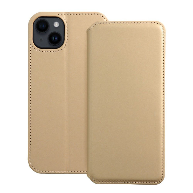 Apple iPhone 14 Plus Portefeuilles Dual Pocket book Or 