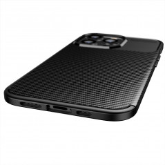 Apple iPhone 11 Pro Max Coque Carbon premium Élégant  Noir