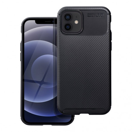 Apple iPhone 12 Pro Coque Carbon premium Élégant  Noir