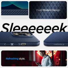 Apple iPhone 14 Pro Coque Spigen  Liquid Air Bleu marine