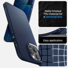 Apple iPhone 14 Pro Coque Spigen  Liquid Air Bleu marine