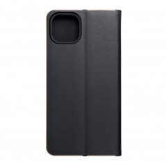 Apple iPhone 14 Plus Portefeuilles LUNA Book Gold Élégant  Noir