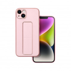 Apple iPhone 14 Plus Coque LEATHER Case Kickstand Rose