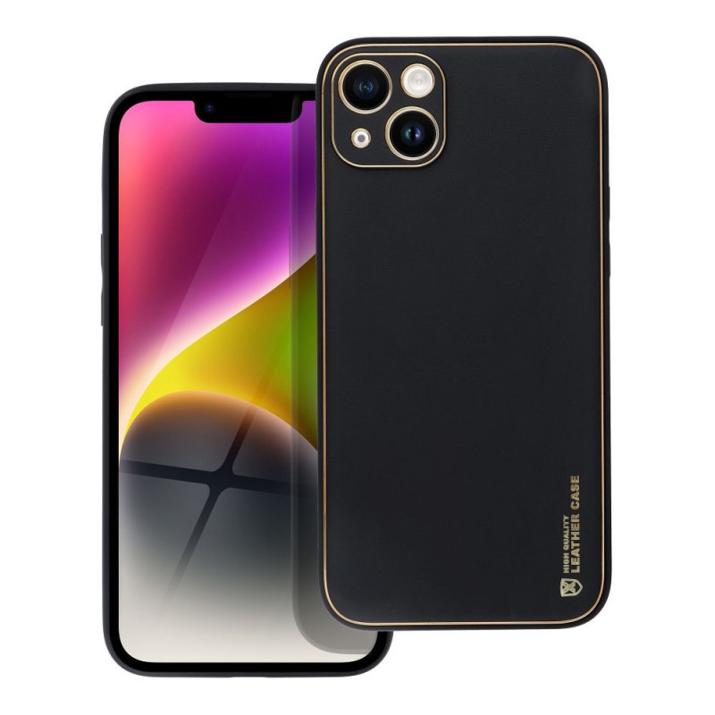 Apple iPhone 14 Plus Coque Leather Noir