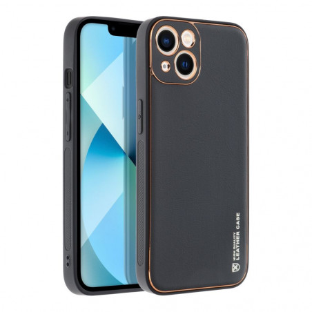 Apple iPhone 14 Plus Coque Leather Noir