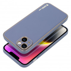 Apple iPhone 14 Plus Coque Leather Bleu
