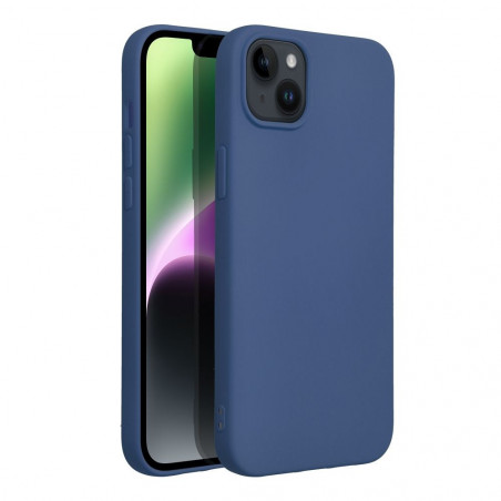 Apple iPhone 14 Plus Coque Silicone Élégant  Bleu