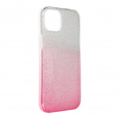 Apple iPhone 14 Plus Coque Shining Transparent et rose