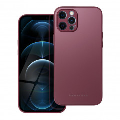 Apple iPhone 12 Pro Max Coque Roar Matte Glass Élégant  Bordeaux