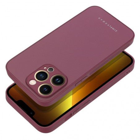 Apple iPhone 12 Pro Max Coque Roar Matte Glass Élégant  Bordeaux