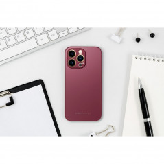 Apple iPhone 12 Pro Max Coque Roar Matte Glass Élégant  Bordeaux