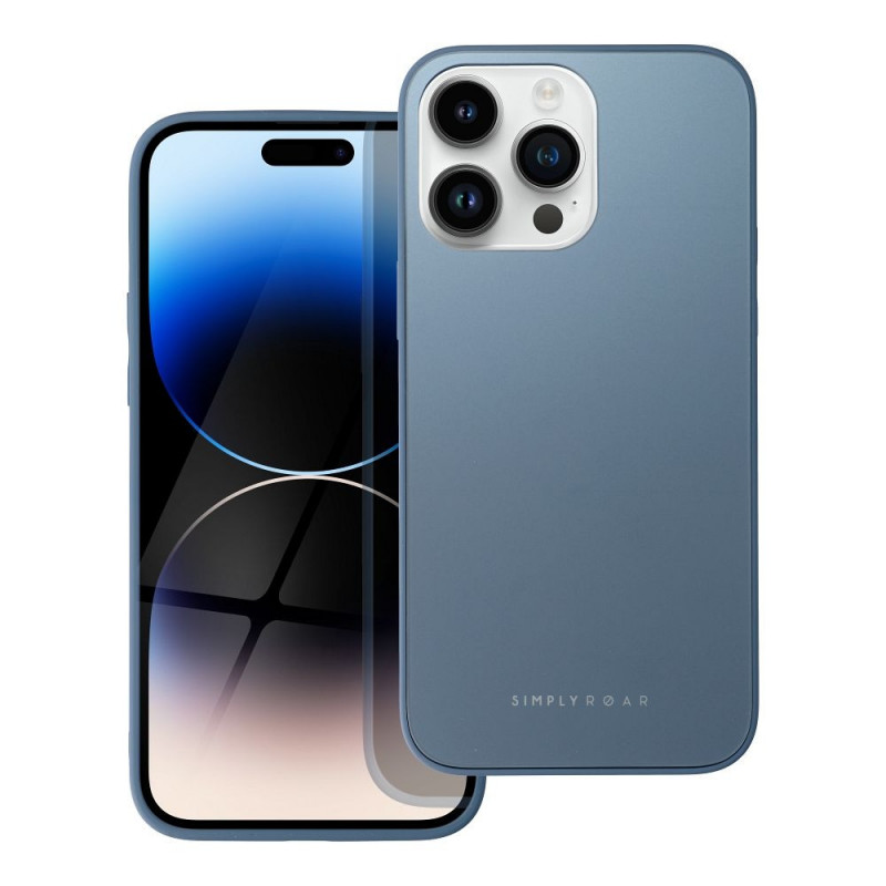 Apple iPhone 14 Pro Max Coque Roar Matte Glass Élégant  Bleu