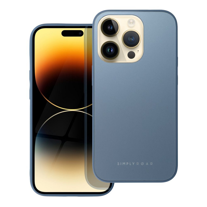Apple iPhone 14 Pro Coque Roar Matte Glass Élégant  Bleu