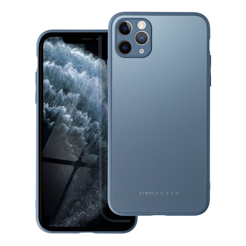 Apple iPhone XS Max Coque Roar Matte Glass Élégant  Bleu