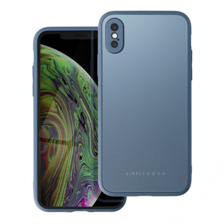 Apple iPhone X Coque Roar Matte Glass Élégant  Bleu