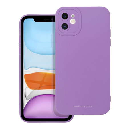 Apple iPhone 11 Coque Roar Luna Monochromatique, Élégant, Un accessoire esthétique  Violet (Violet)