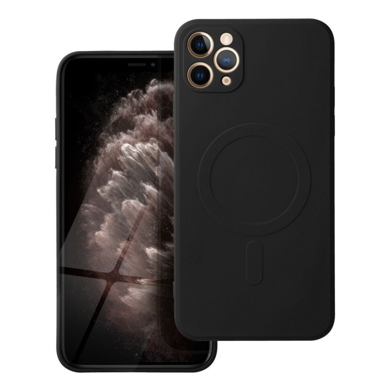 Apple iPhone 11 Pro Max Coque Silicone Mag Cover MagSAFE  Noir