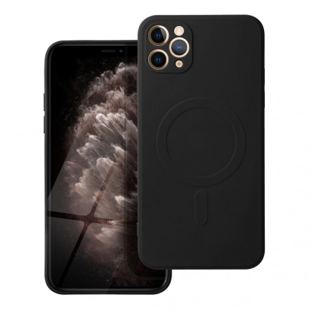 Apple iPhone 11 Pro Max Coque Silicone Mag Cover MagSAFE  Noir